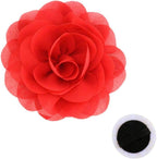 Close up of colorful chiffon flower pet collar grooming accessory
