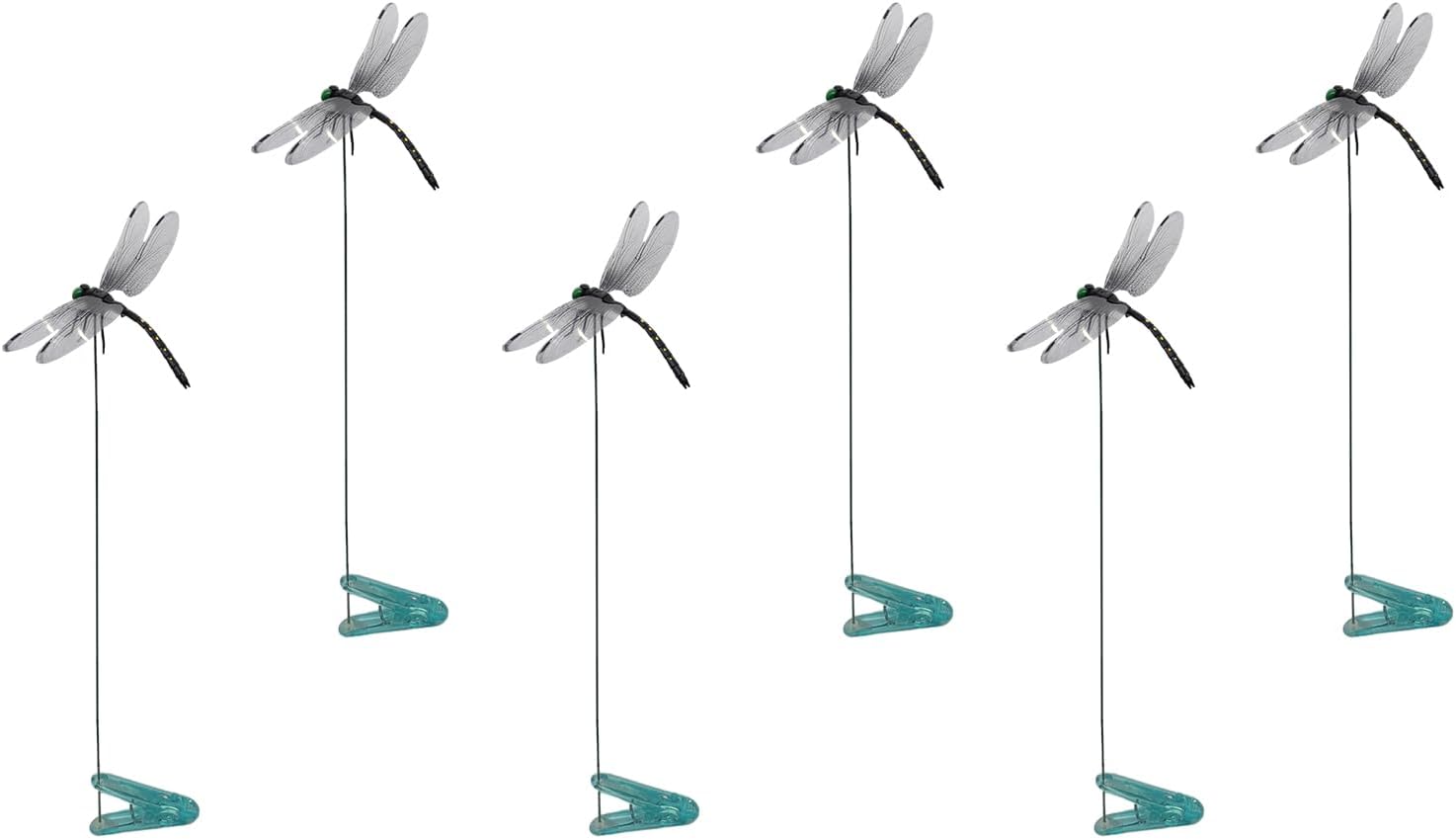 Sntxmy 6 pack dragonfly hat clip front view showing realistic 3D insect design