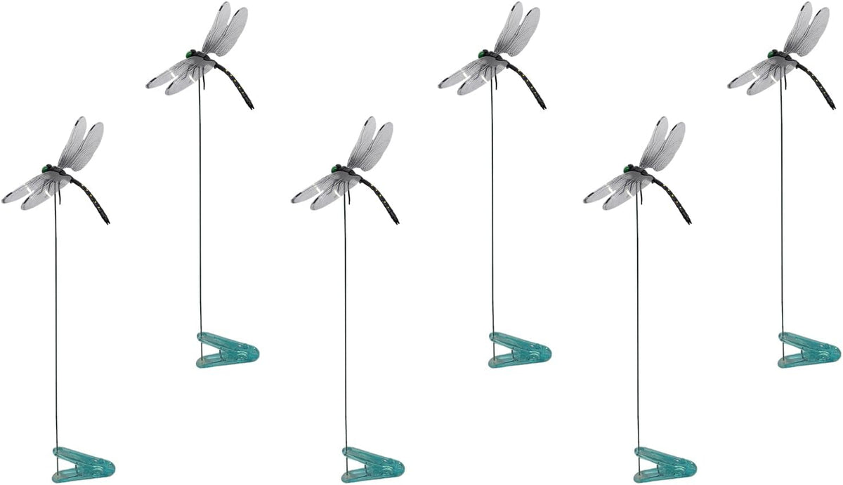 Sntxmy 6 pack dragonfly hat clip front view showing realistic 3D insect design