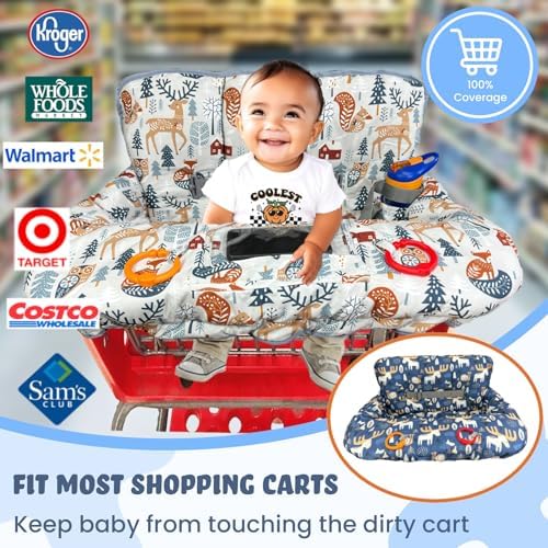 Jowey waterproof baby cart liner displaying the patented snap hook safety belt mechanism close up