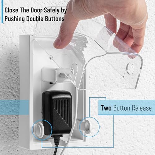 Bates childproof outlet cover mounted on wall