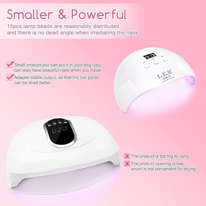 Wisdompark 72W fast nail dryer operating via automatic infrared hand sensor