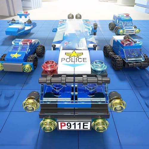 Vilbocr police car toy packaging box displaying the recommended age range of five to twelve years