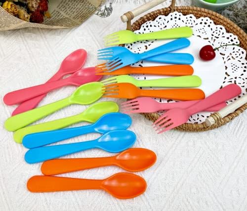 Top view of Jawbush 10 forks and 10 spoons set