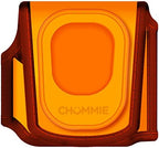 Chummie orange neoprene armband showing sensor jack cut-outs for easy setup