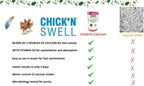 Backyard chickens eating and benefiting from dietary mineral support