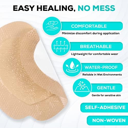 MedVance absorbent sacral foam dressing back view illustrating the sterile protective backing