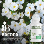 Bronson Bacopa monnieri extract capsules for enhanced mental performance and memory.
