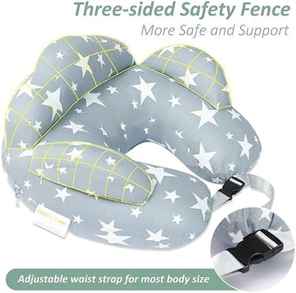 Adjustable waist strap detail on Chilling Home nursing pillow for secure fit