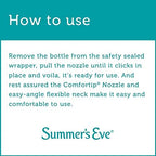 Close up of the gynecologist tested seal on Summer's Eve packaging