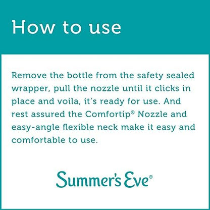 Close up of the gynecologist tested seal on Summer's Eve packaging