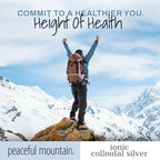 Peaceful Mountain Ionic Colloidal Silver nutrition facts label detail