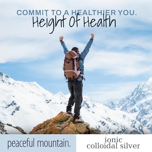 Peaceful Mountain liquid silver supplement forty five ppm dietary facts label