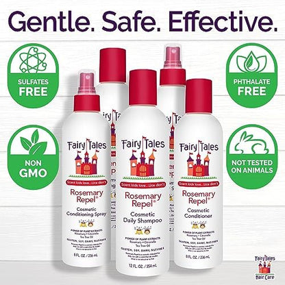 USA imported Fairy Tales Rosemary Repel hair care set for school going children