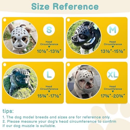 Instructions for measuring dog head for Barkless muzzle