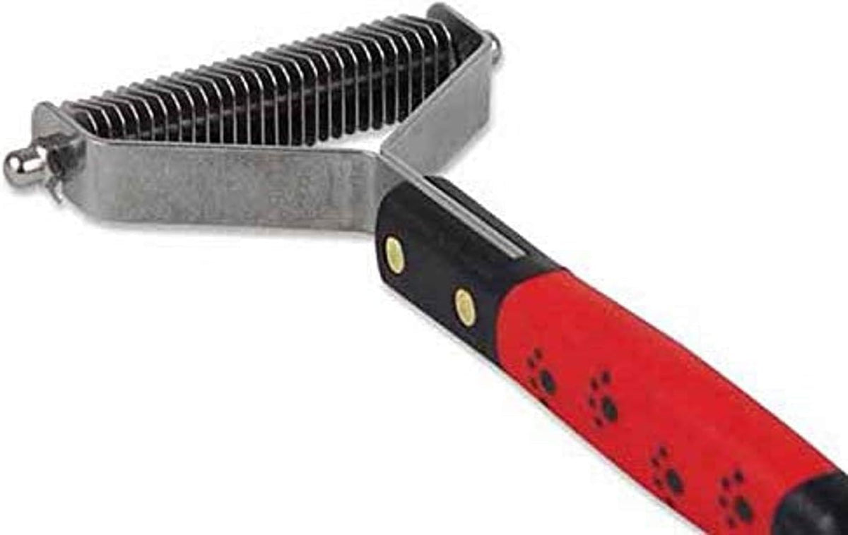 RYAN'S PET SUPPLIES Paw Brothers 20 Blade Medium Double WideDematting Undercoat Rake for Dogs and Cats, Professional Grade, Dog Shedding Brush, Stainless Steel Blades, Rounded Gentle Teeth - Image 9