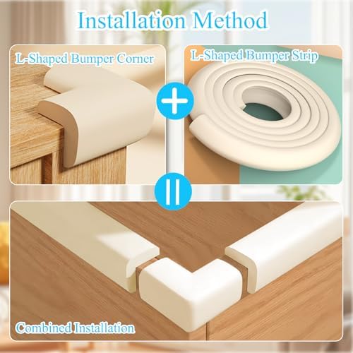 Childproofing application of Zompago foam strip on a fireplace hearth