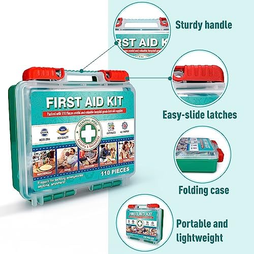 Close up of hospital grade bandages and gauze inside the General Medi hard case