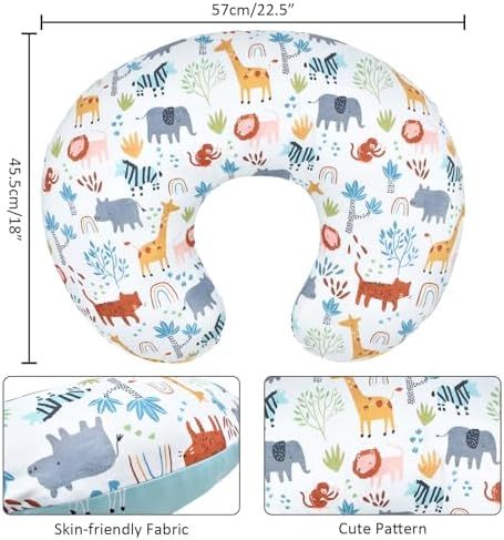 Winmany nursing pillow cover stretched over standard U-shaped feeding cushion