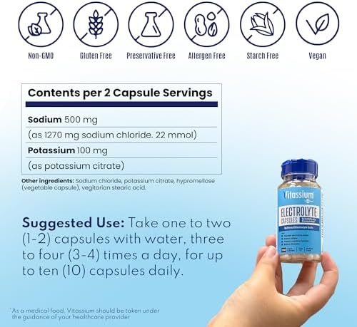 Vitassium premium imported stomach friendly salt tablets container presentation