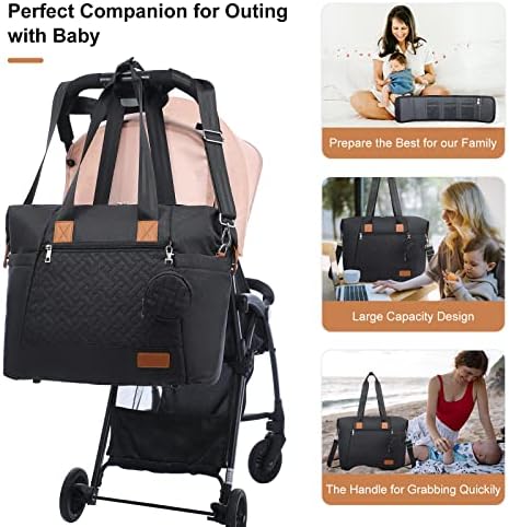 Detail shot of LOVEVOOK diaper tote luggage strap