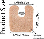 Self-adhesive horseshoe shaped metatarsal cushions for callus protection.