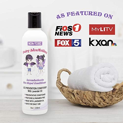 Sulfate-free lavender locks conditioner for detangling and repelling head lice