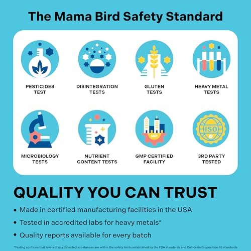 Top view of Best Nest Wellness Mama Bird prenatal vitamin bottle