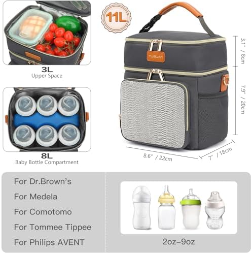 Tuguan breastmilk storage bag with included ice pack for travel.