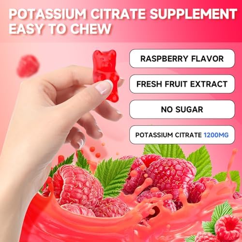 GrnLife non GMO raspberry flavor potassium mineral supplement bottle top