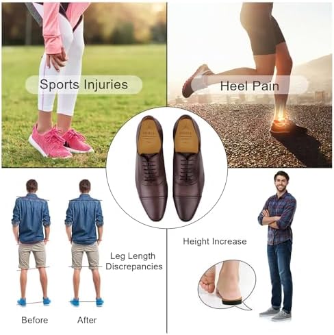 Comparison of different height levels using SIIHEA adjustable shoe lift layers.