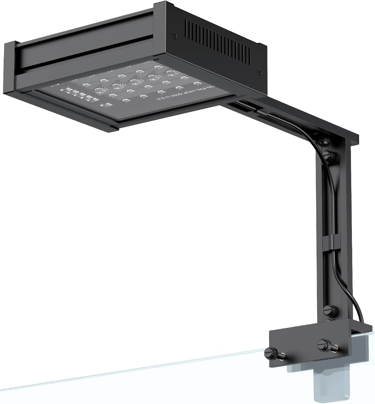 Pawfly aquarium clip light packaging and product components layout