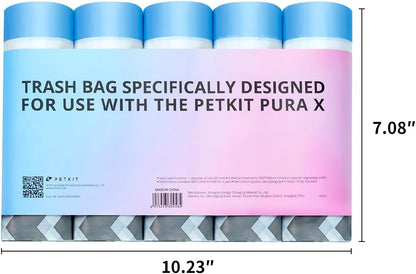 PETKIT PuraX PuraMax Replaced Waste Bags-5 Rolls, Portable Cat Litter Waste Receptacles Bags for Self-Cleaning Cat Litter Box - Image 9