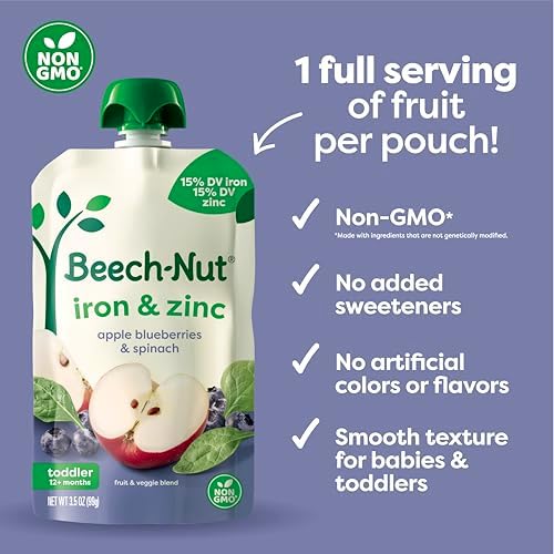 Beech-Nut prebiotic fiber toddler snack pouch