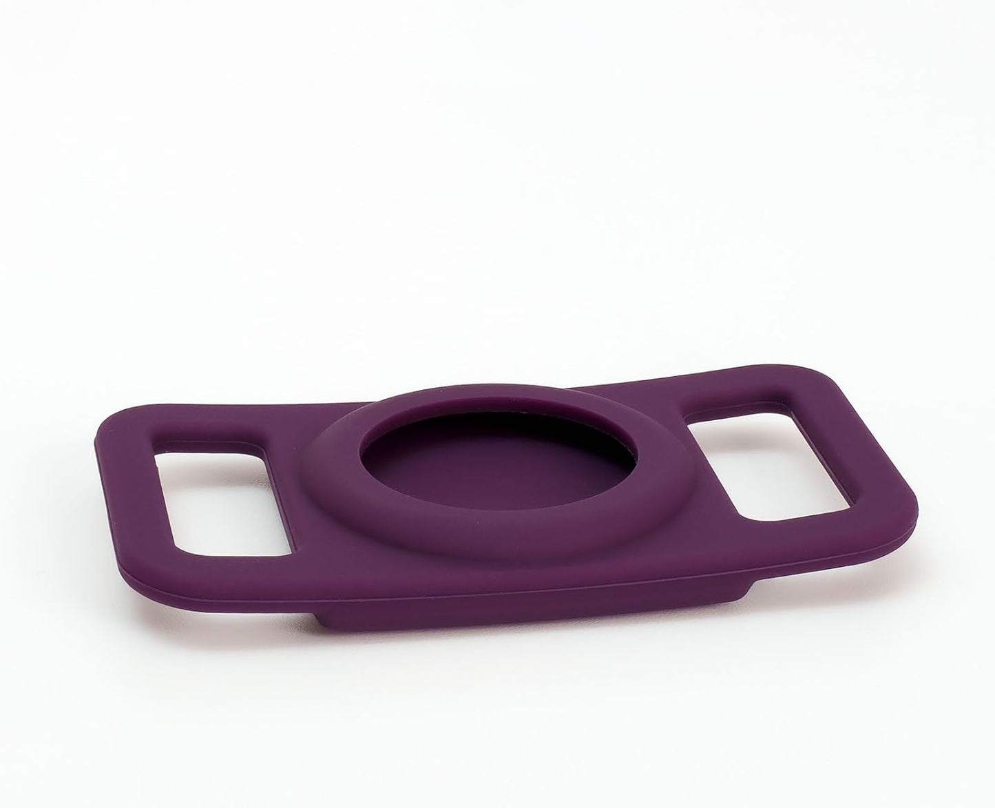 Custom engraved silicone slide on pet identity plate showing five lines of text