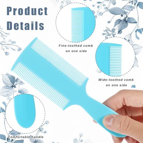 Six colorful dandruff removal combs arranged to show variety and pack size.