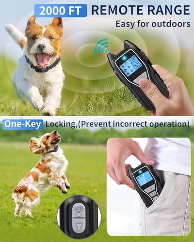 Asrcs long range dog training collar with dual channel remote control functionality