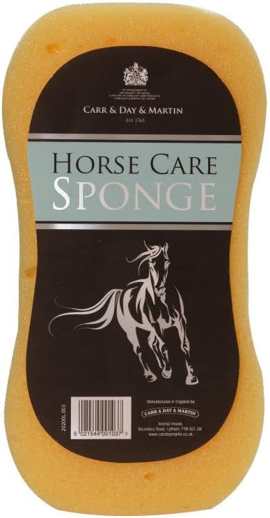 Carr & Day & Martin Horse Care Sponge front view premium yellow grooming sponge