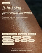 Back label details of Ecosh tanning supplement for women and men