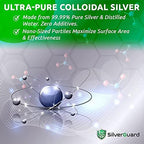 SilverGuard structured silver water solution label details