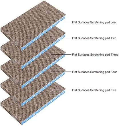 Mankaide cat scratching cardboard showing the reversible dual sided layout for extended usage.