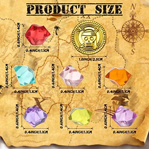 Hanaive 150 piece retro style pirate treasure hunt playset assortment