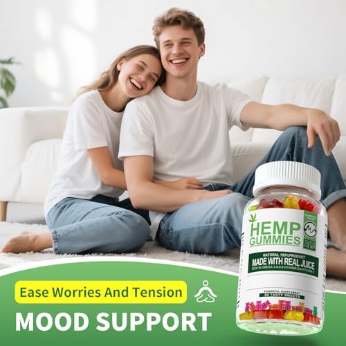 Nutrient rich hemp oil gummy supplement packaging