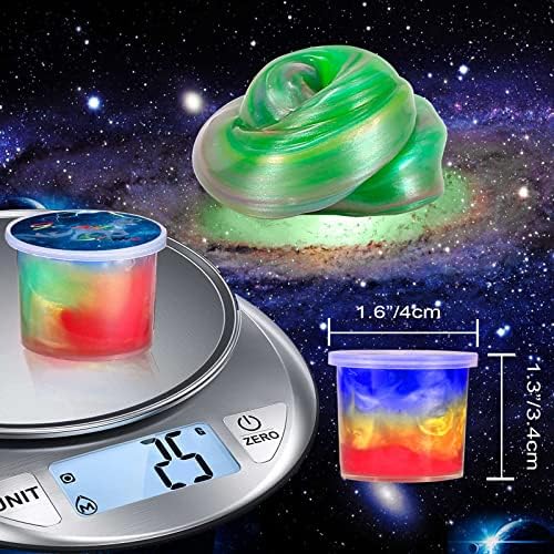 Packaging of iMelitoy galaxy slime showing non toxic and reusable product labels