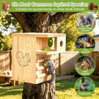 Large Squirrel House for Outside with Predator Guard, Squirrel Nesting Box with Exterior Porch, Easy Assemble Wooden Squirrel Boxes, Suitable for Gray Squirrels, Fox Squirrels, Red and Chipmunks - Image 3