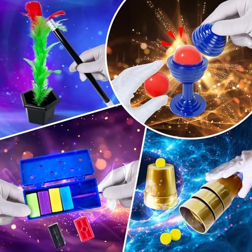 Patifeed magic kit props including coin case and illusion disc
