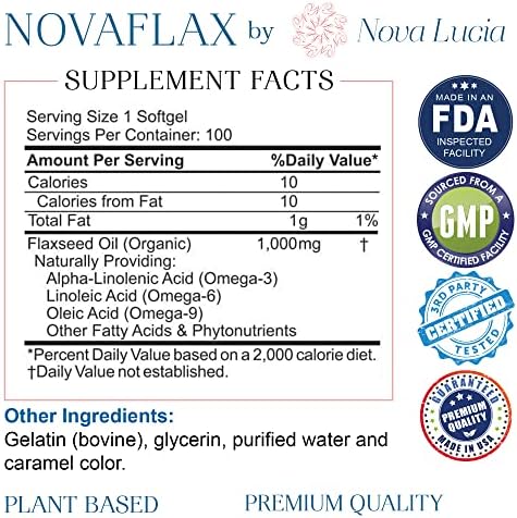 Easy to swallow burpless flaxseed oil softgels for daily wellness routine.