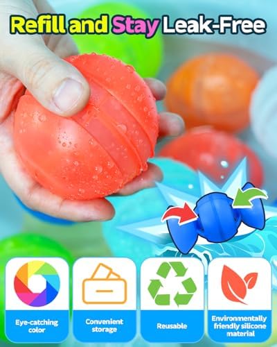 FXCZUZ self sealing water balloons double water inlet detail view