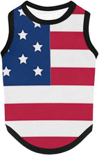 Weokwock American Flag Dog Vest front view on a pet