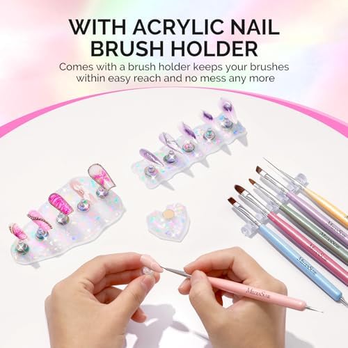 Top view of aurora style magnetic display bases for nail art